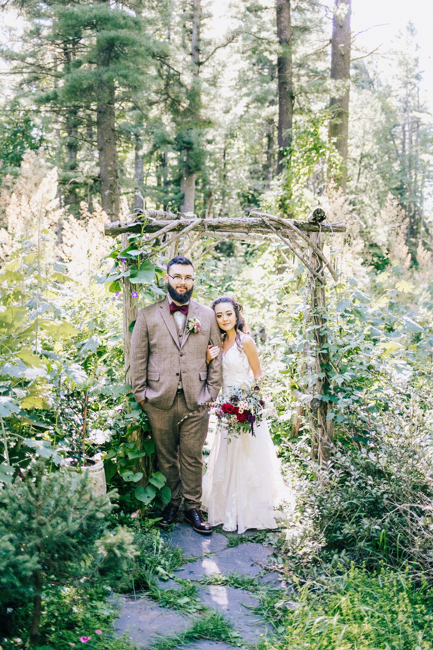 carp river gardens Negaunee Michigan Marquette wedding photographer ishpeming Lake Superior upper Michigan northern Michigan upper peninsula photographers magical fairy forest princess tiara bride rock river farm boy girl beauty world boygirlbeautyworld